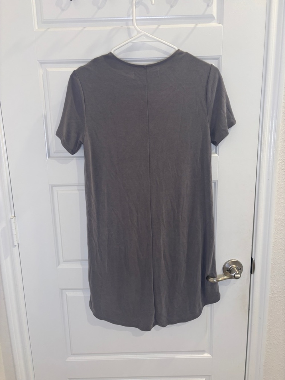 Abercrombie & Fitch Gray Pocket T-Shirt Dress XS Soft Casual Mini - Picture 3 of 4